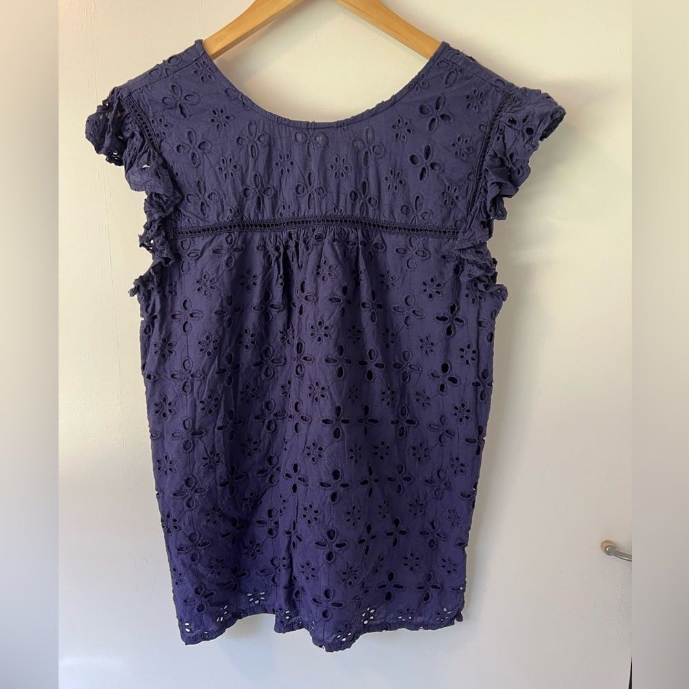 Jennifer & Grace eyelet cap sleeve top